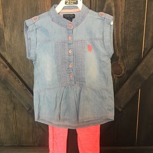 Girls US Polo Set
